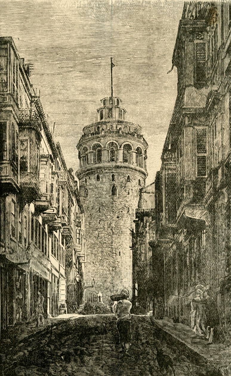 Galata Kulesi, Konstantinopolis, 1890. by Unbekannt