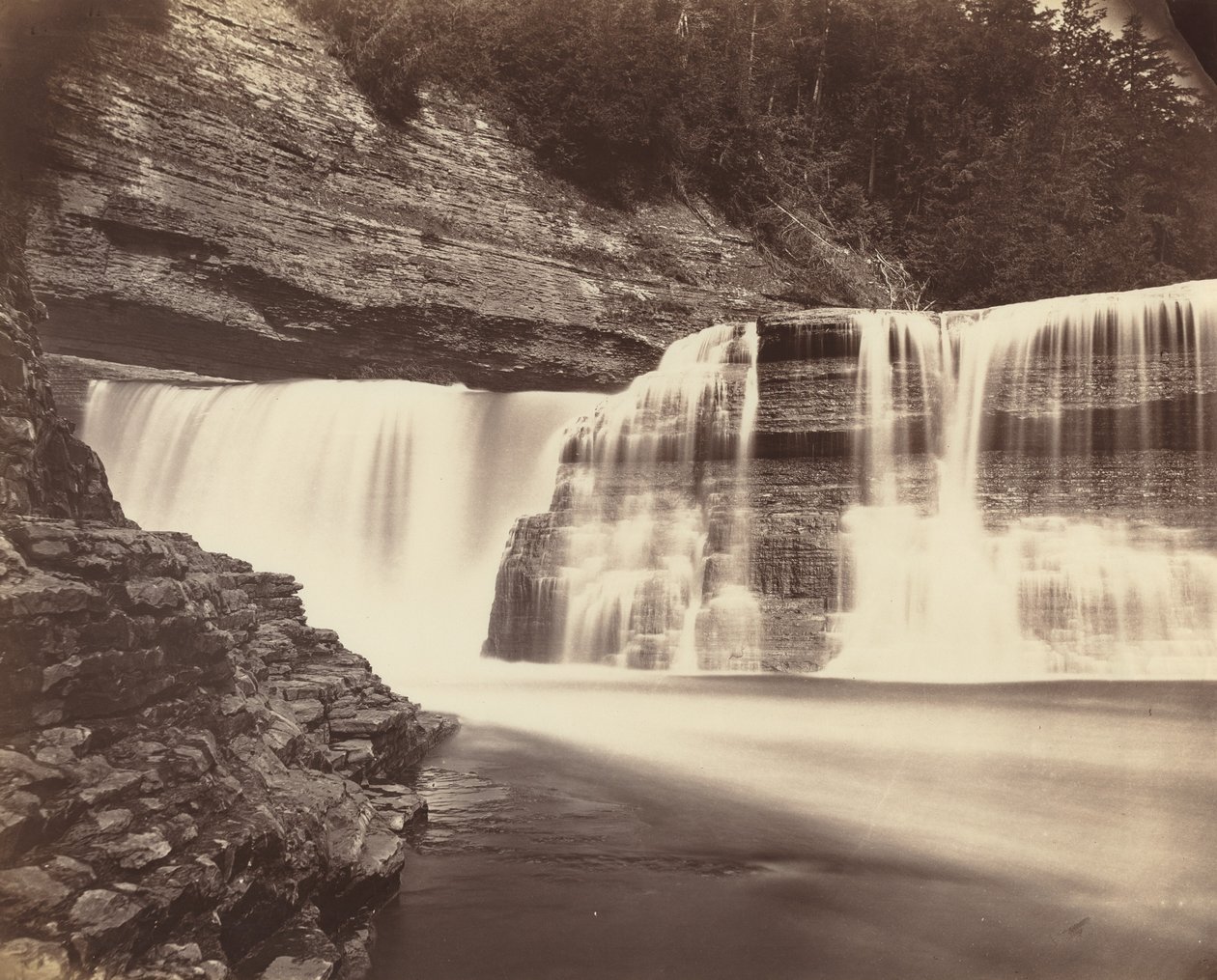 Trenton Şelalesi, New York, c. 1870. by Unbekannt
