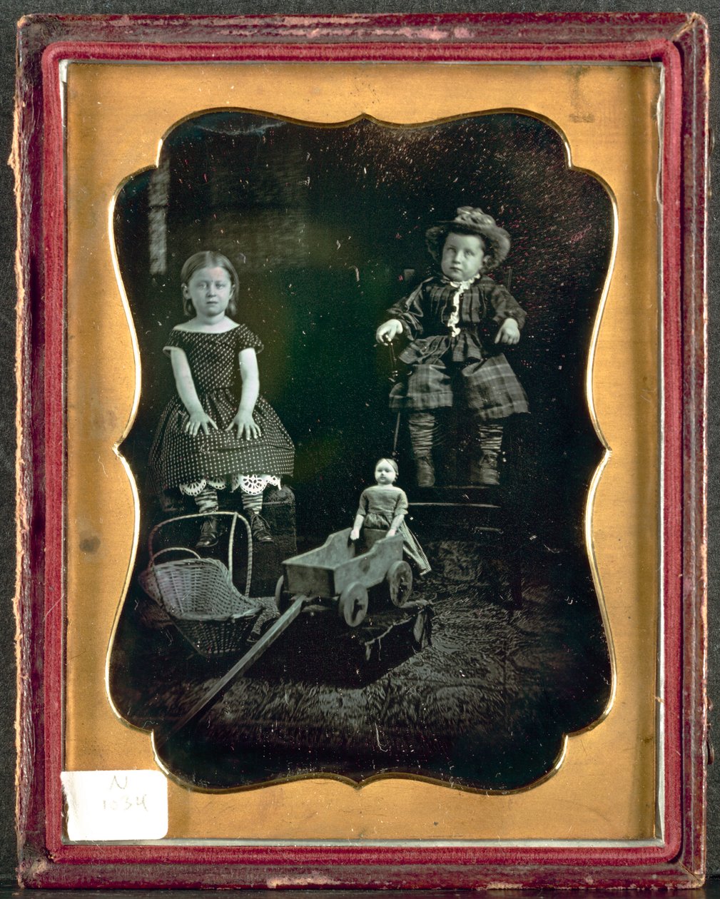 Oyuncaklı İki Çocuk, c. 1855. by Unbekannt