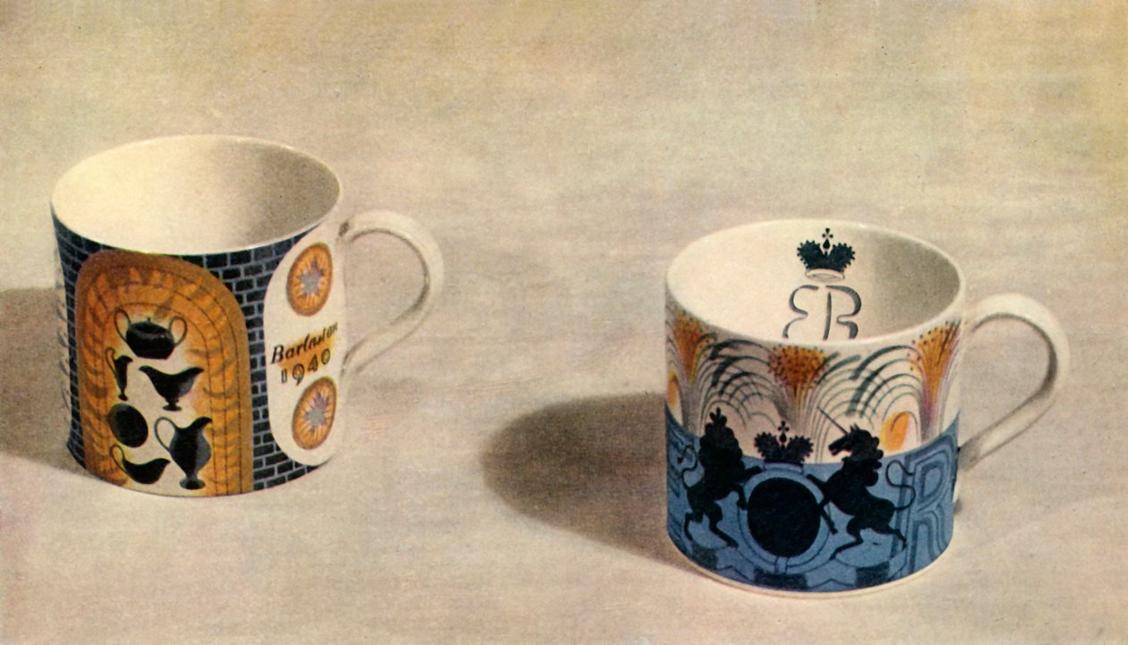 "Eric Ravilious Tarafından Tasarlanan İki Wedgwood Kupa", 1944. by Unbekannt
