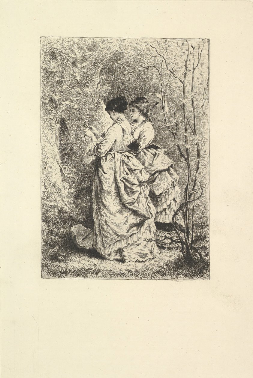Bir Bahçede İki Genç Hanım, 1873-74. by Unbekannt