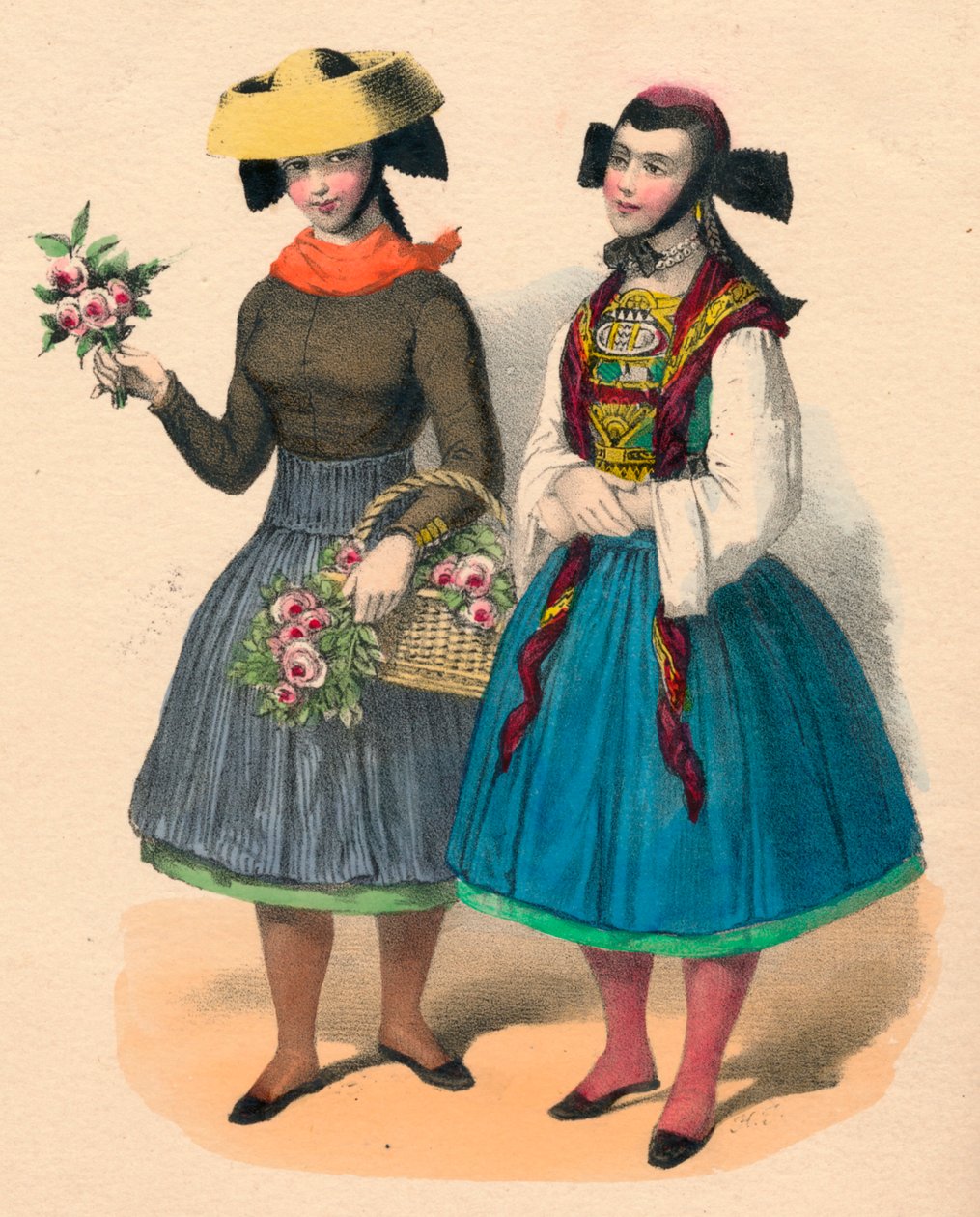 Vierlander kızları, 19. yüzyıl. by Unbekannt
