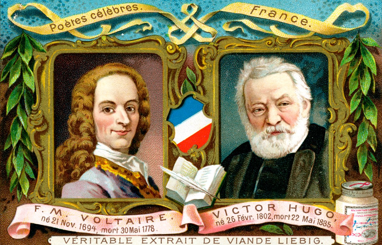 Voltaire ve Victor Hugo, c1900 by Unbekannt