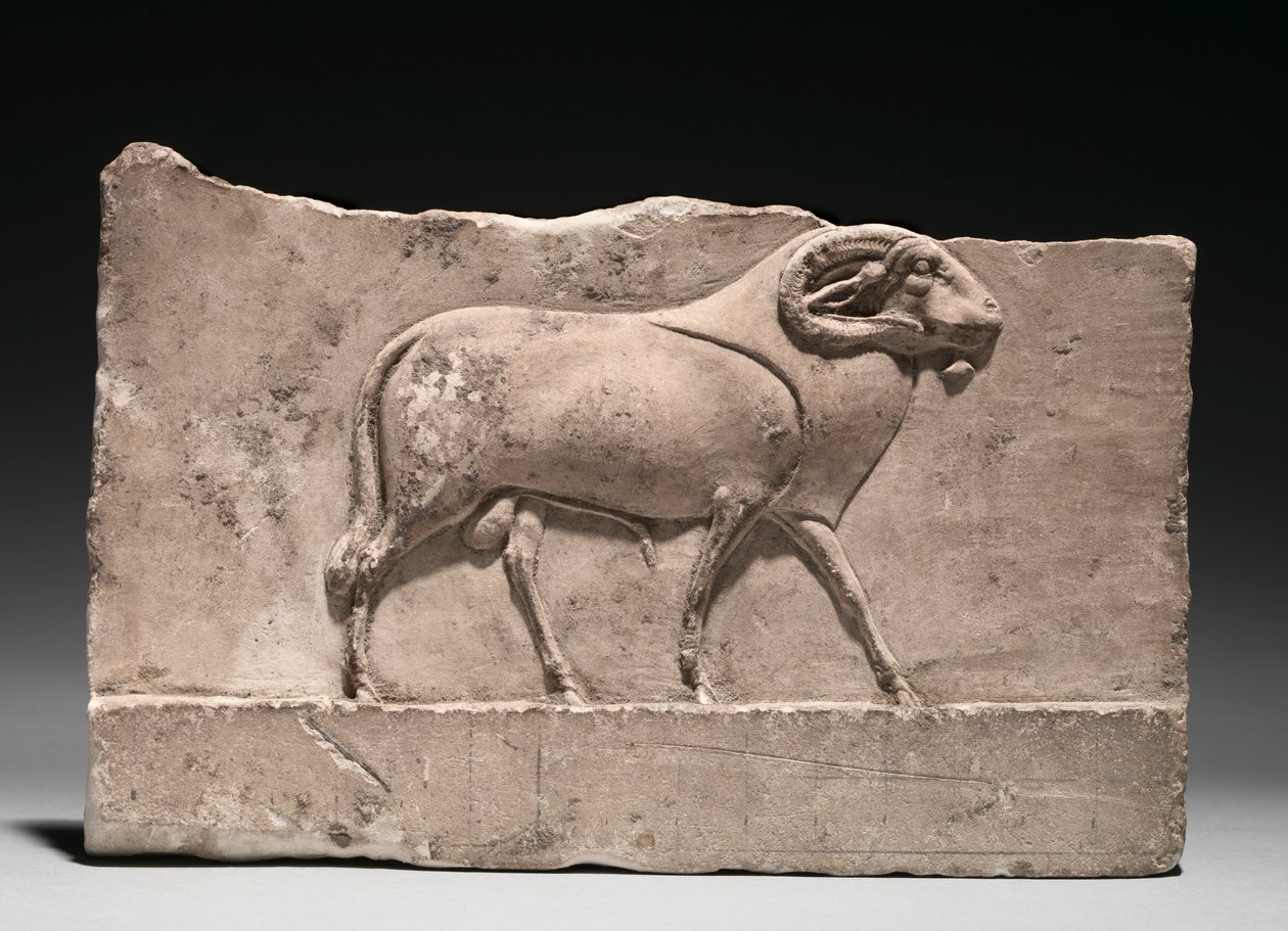Bir Koç Tanrısının Adak Rölyefi, MÖ 305-30. by Unbekannt