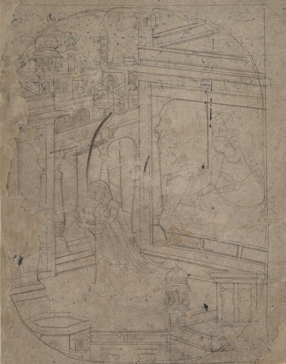 Sevgilisinden Ayrılan Kadın, ca. 1790-1820. by Unbekannt