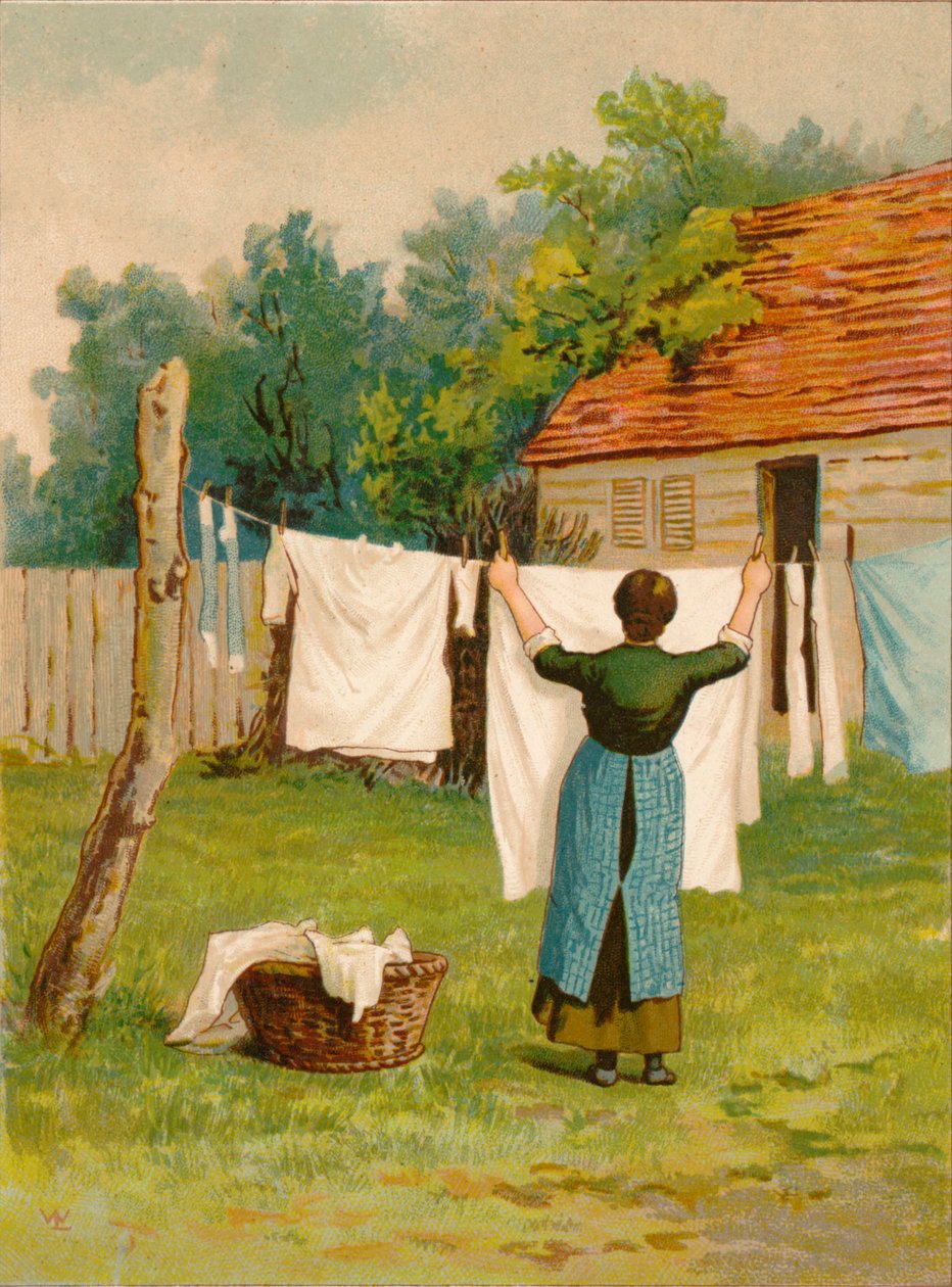 Çamaşır asan kadın, 19. yüzyılın sonu - 20. yüzyılın başı by Unbekannt