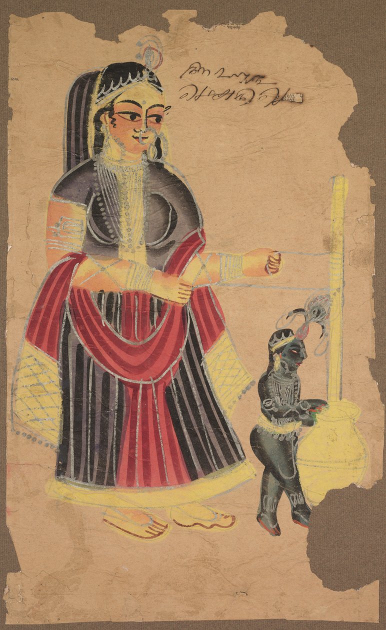 Yasoda ve Krishna, 1800'ler. by Unbekannt
