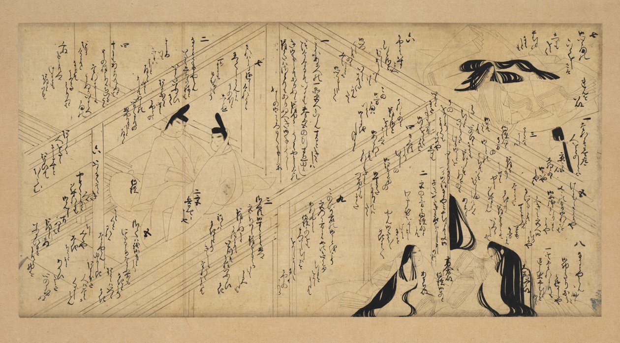 Yutokoro Öykü Resim Parşömeni, 1336-92. by Unbekannt