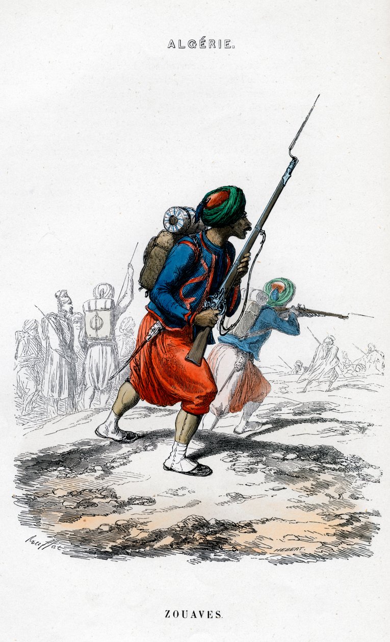 Zouaves, Cezayir'deki Fransız Ordusu by Unbekannt