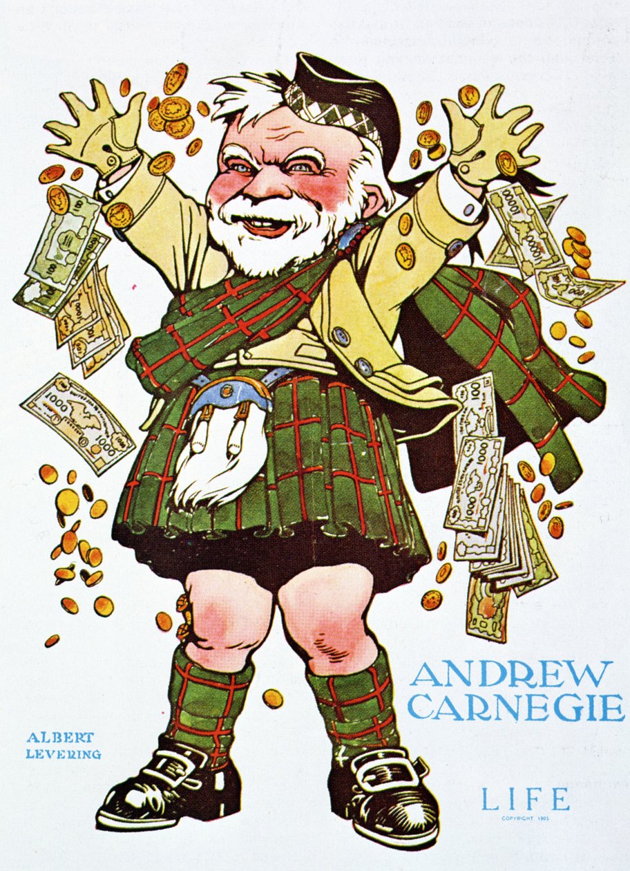 Life Magazine'den Andrew Carnegie'nin karikatürü by Unbekannt Unbekannt