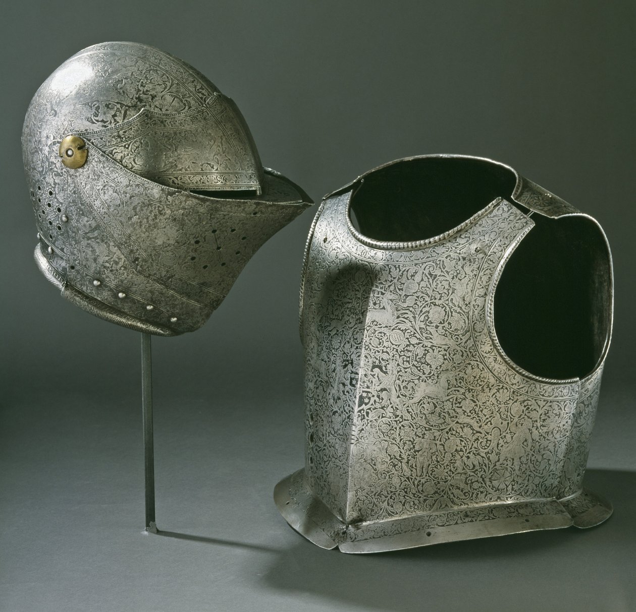 Kask ve zırh, c.1620 (çelik) by Unbekannt Unbekannt