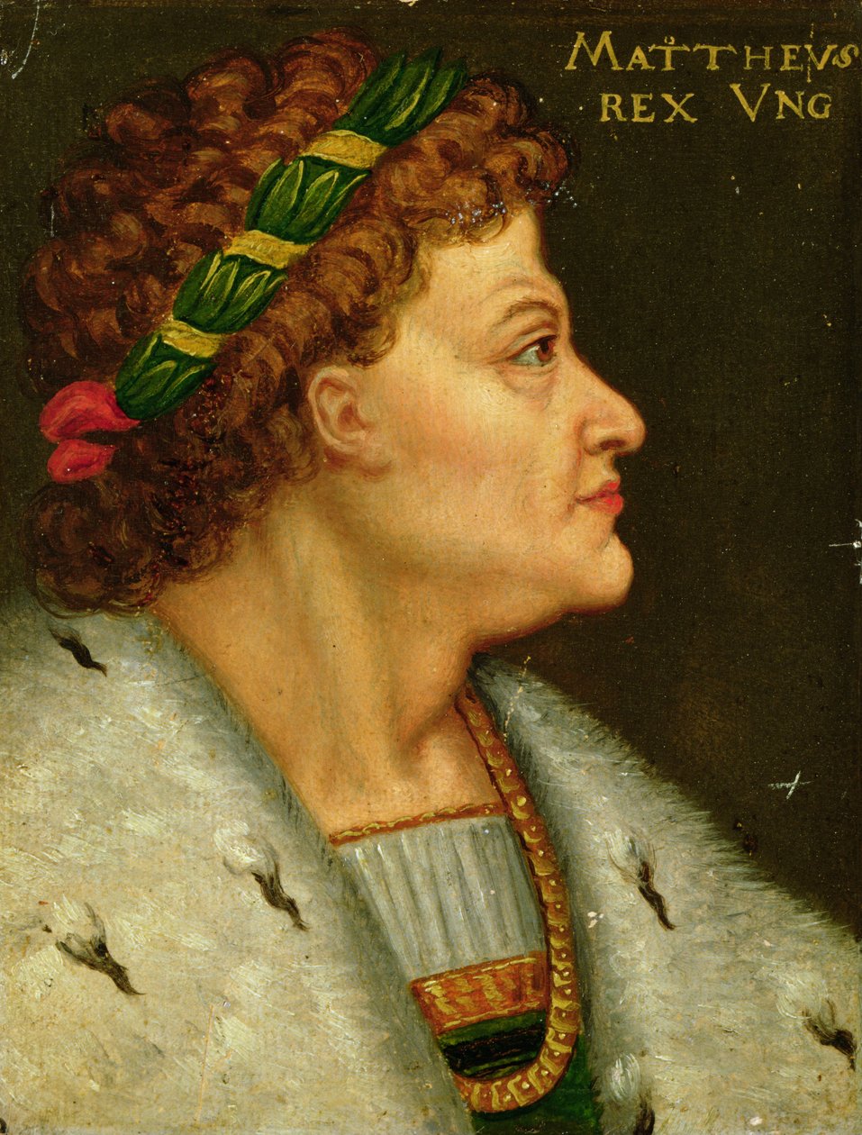 Matthias I, Hunyadi (kağıt üzerinde yağlı boya) by Unbekannt Unbekannt