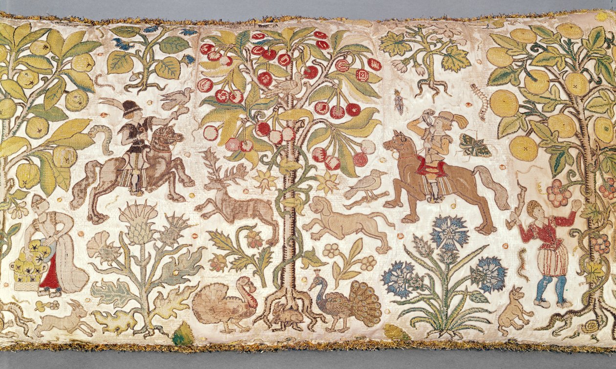 Tabure örtüsü, şam, 16. yüzyıl sonu by Unbekannt Unbekannt