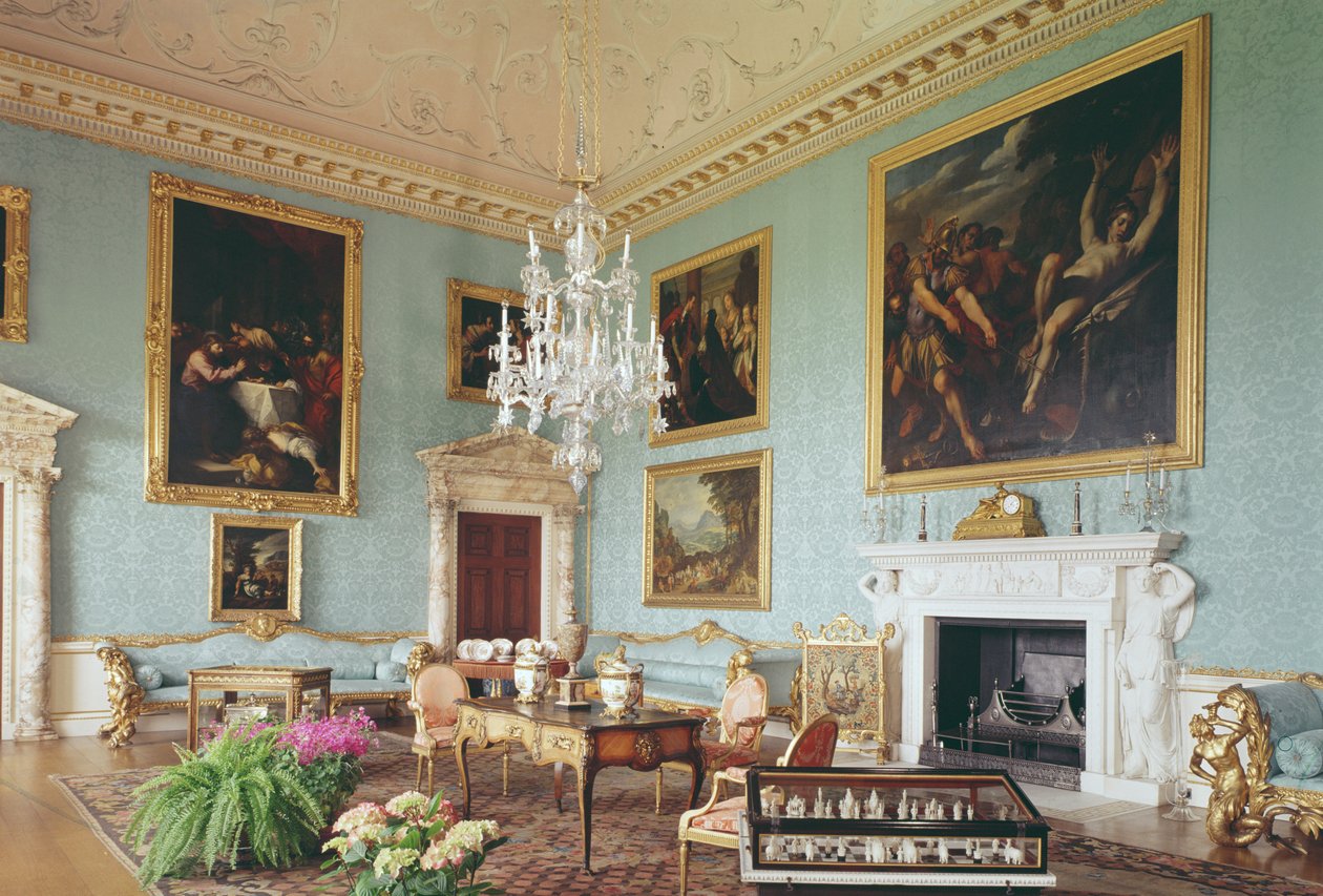 Çizim Odası, Kedleston Salonu, Derbyshire by Unbekannt Unbekannt