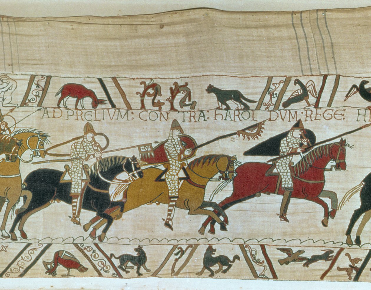 Dük William şövalyelerini savaşa götürüyor, Bayeux Goblen by Unbekannt Unbekannt