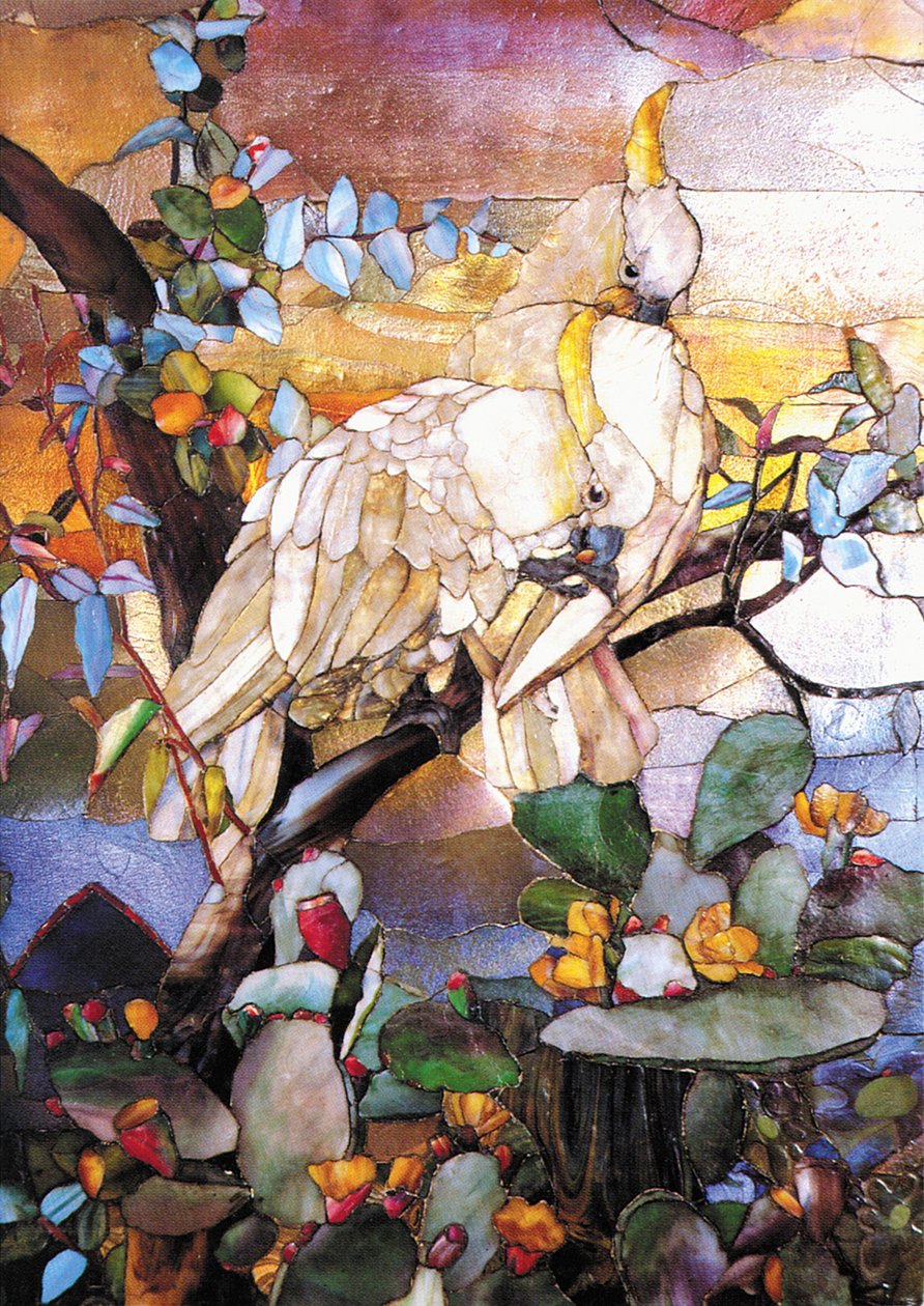 Sülfür Tepeli Kakadulu mozaik panel, c.1908 by Unbekannt Unbekannt