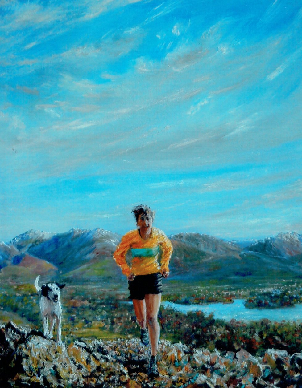 Kırmızı çizgide koşan Julie Carter; 2017, by Unbekannt Unbekannt