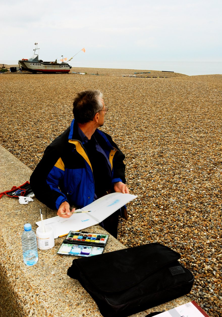 Aldeburgh plajı - suluboya by Unbekannt