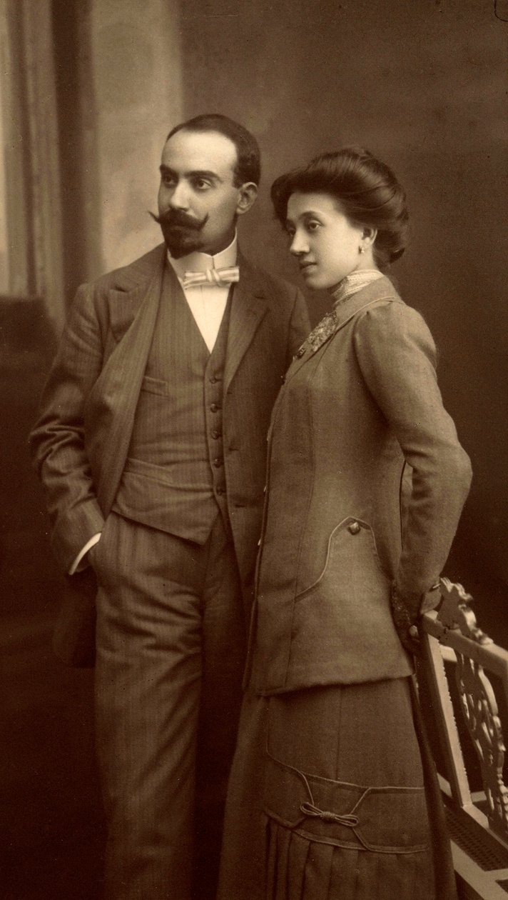 Alfredo Trombetta ve eşi by Unbekannt