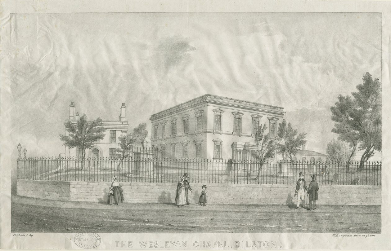 Bilston - Wesleyan Şapeli: litografi, nd [?1840s] by Unbekannt