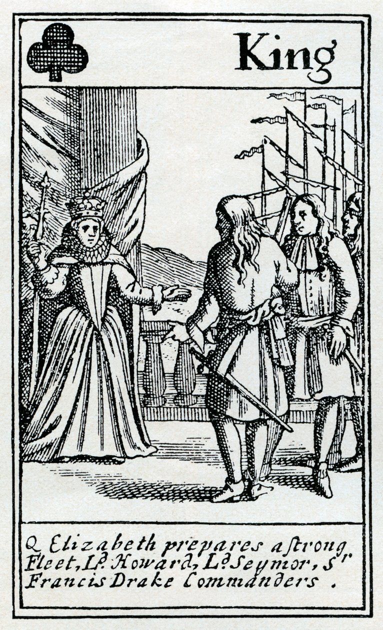 İspanyol Donanması'ndan önce Elizabeth (gravür) by Unbekannter Künstler