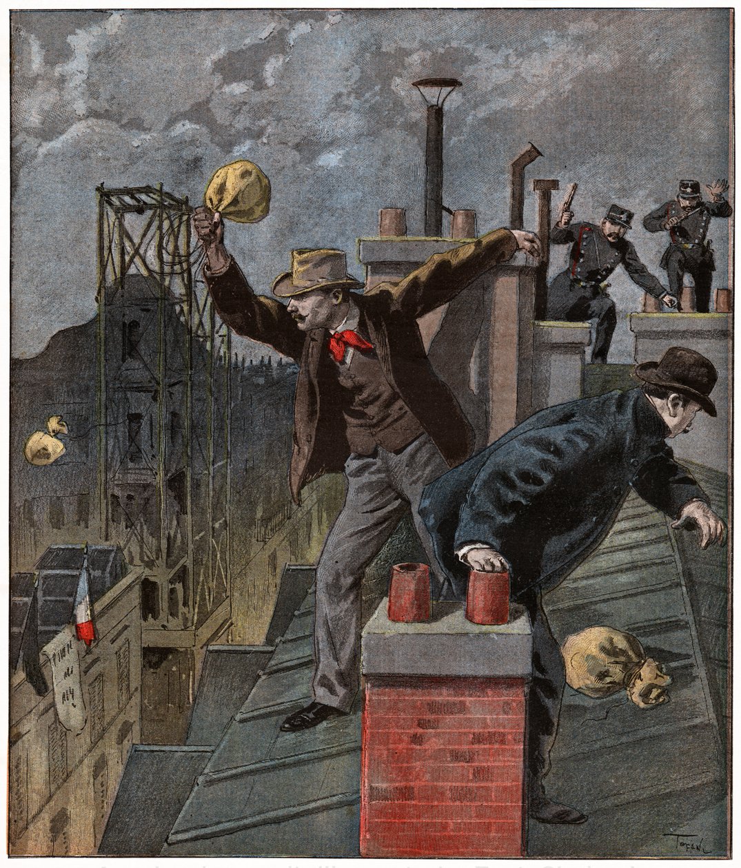 Dreyfus davasında aşırı sağ. 1899 (gravür) by Unbekannter Künstler