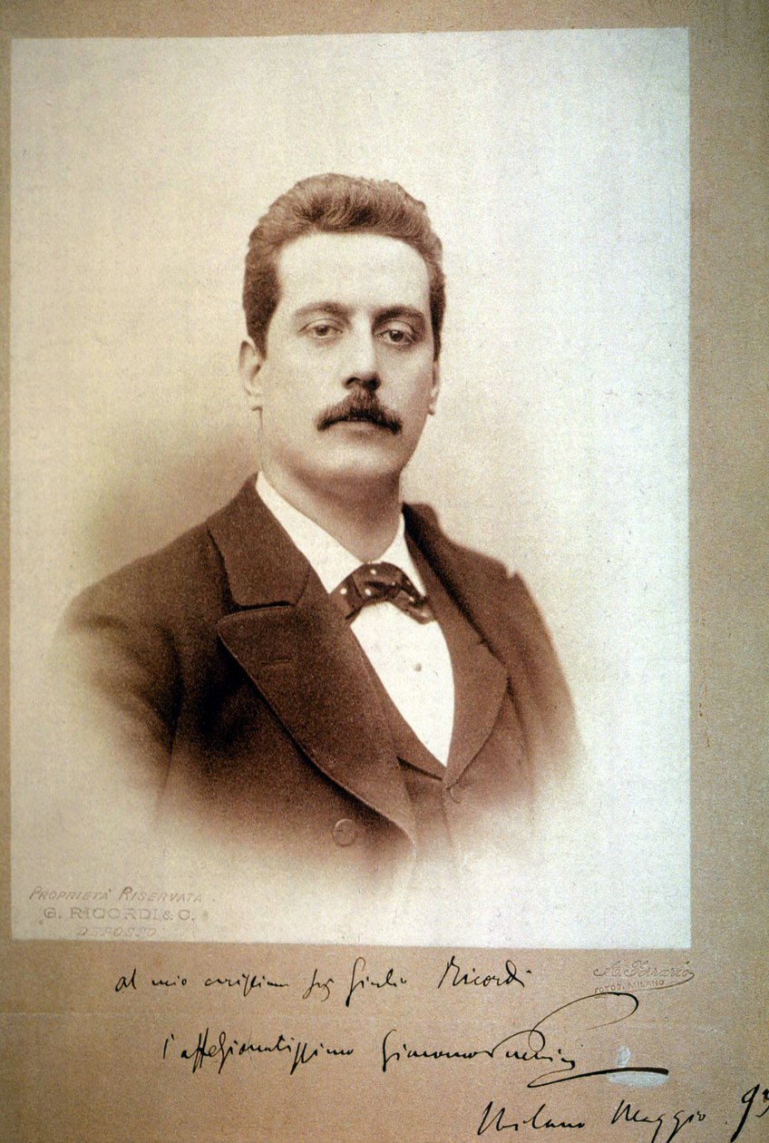 1893 yılında Giacomo Puccini (1858-1924). by Unbekannt