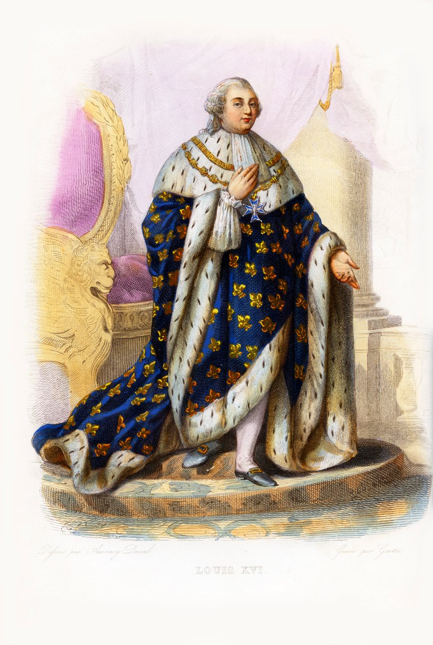 Fransa Kralı XVI.Louis (gravür) by Bartolome Esteban and studio Murillo