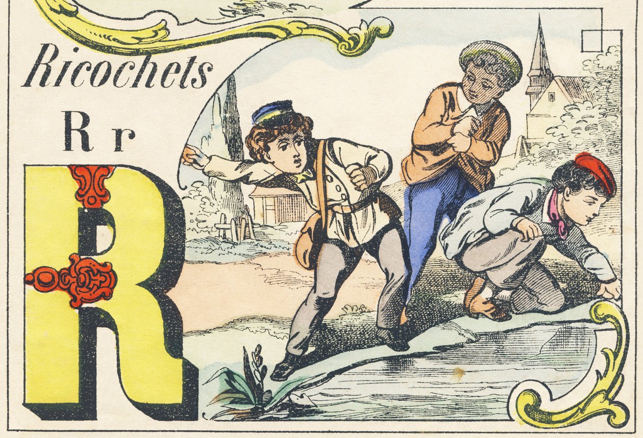 R : sekmeler - Oyunlar Alfabesi, c.1890 (illüstrasyon) by Unbekannt