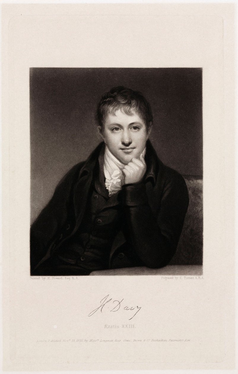 Sir Humphry Davy, İngiliz kimyager by Unbekannt