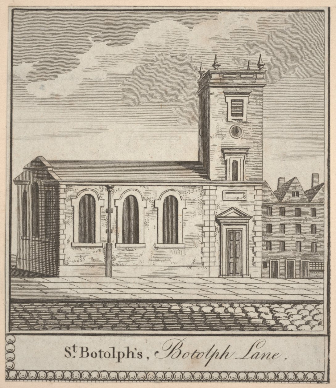 St. George's, Botolph Lane, 1750 dolayları (gravür) by Unbekannter Künstler