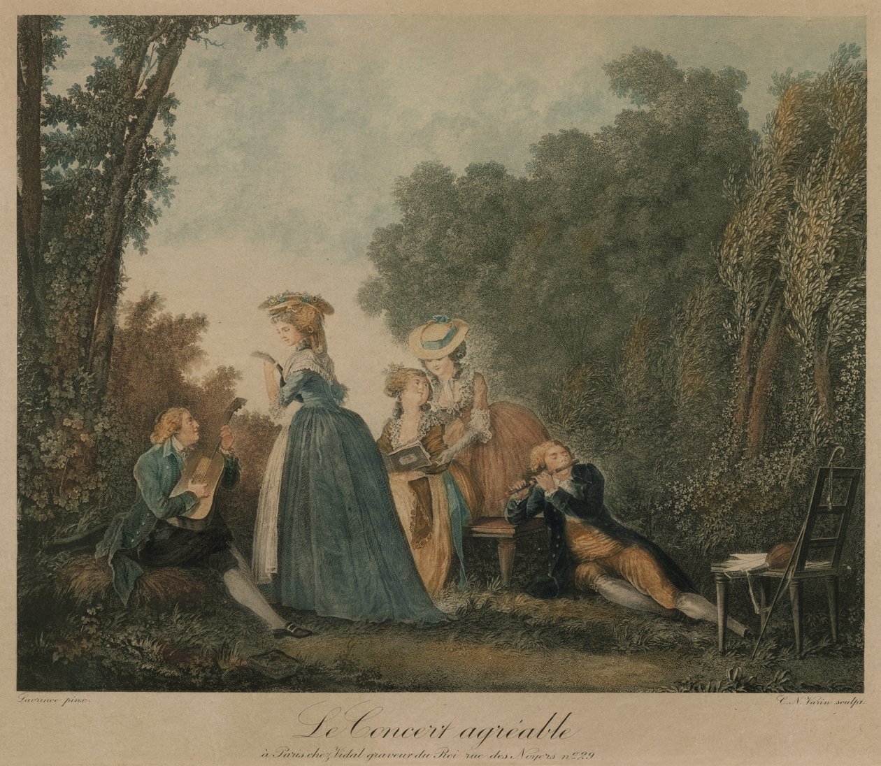 The Pleasant Concert, 1810 dolayları (gravür) by Unbekannter Künstler