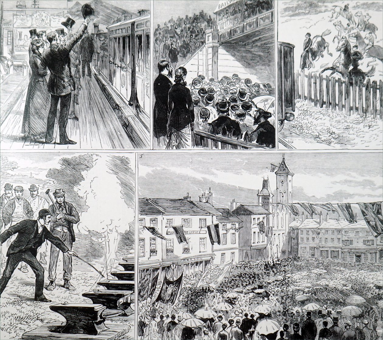 Newbury ve Didcot demiryolunun açılışı by Unbekannt