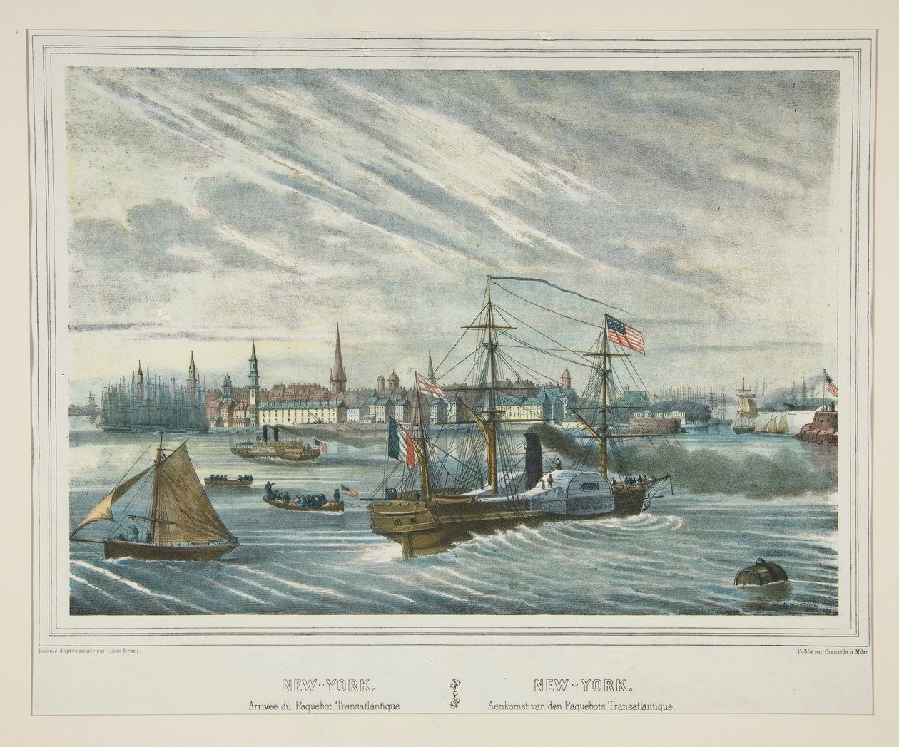 New York. Transatlantik Vapurunun Gelişi. by Unknown