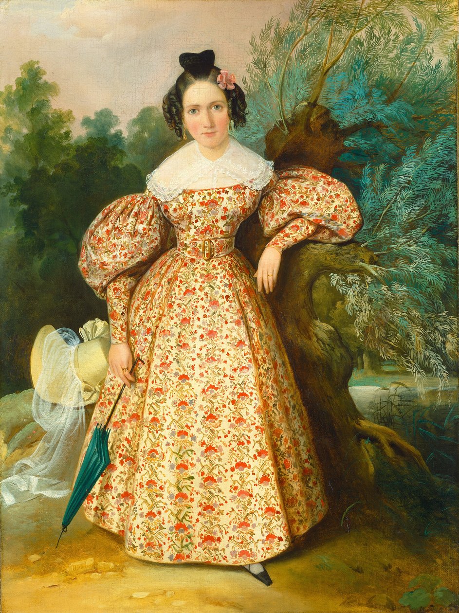 genç bir bayanın portresi by Unknown 19th Century