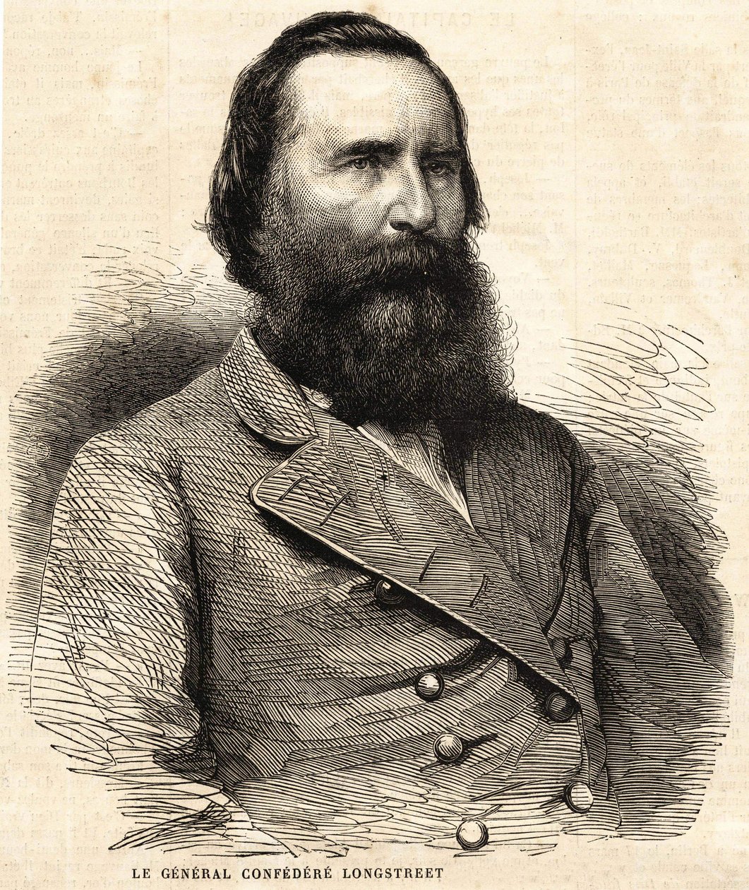 Konfederasyon Generali James Longstreet (1821 - 1904). by Unknown artist