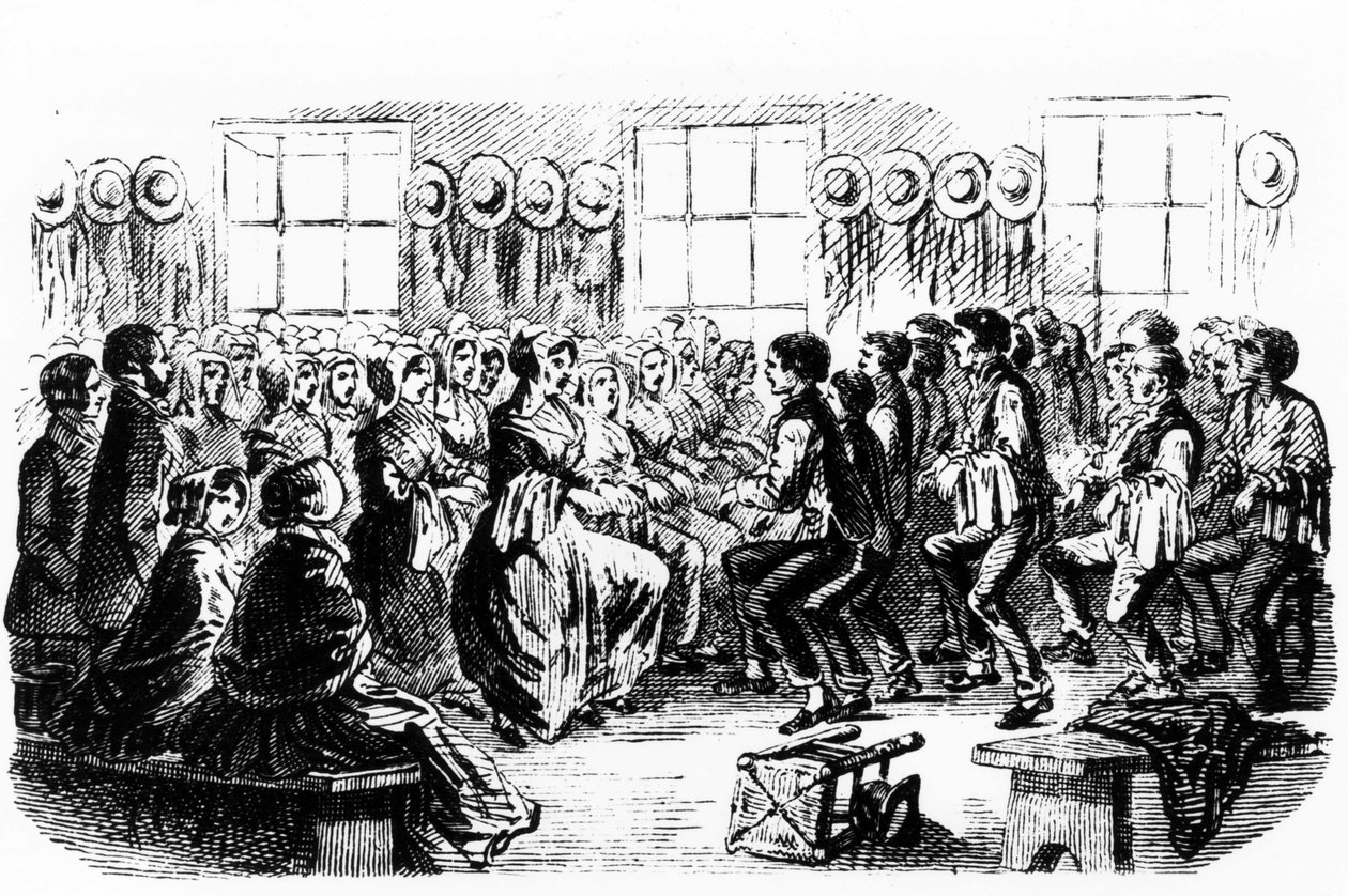 Dans Çalkalayıcılar. 19. yüzyıl gravürü. by Unknown artist