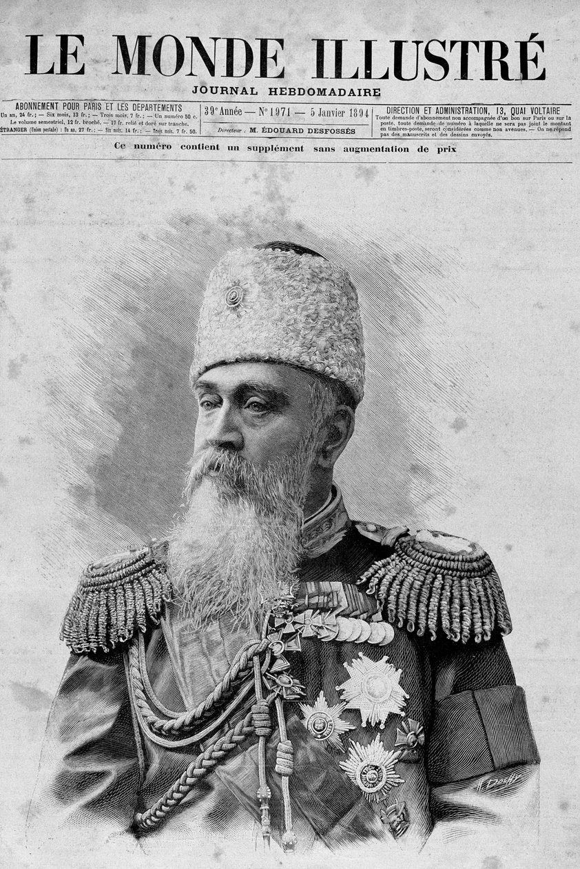 General Chertkoff. "Resimli Dünya". 05/01/1894. by Unknown artist