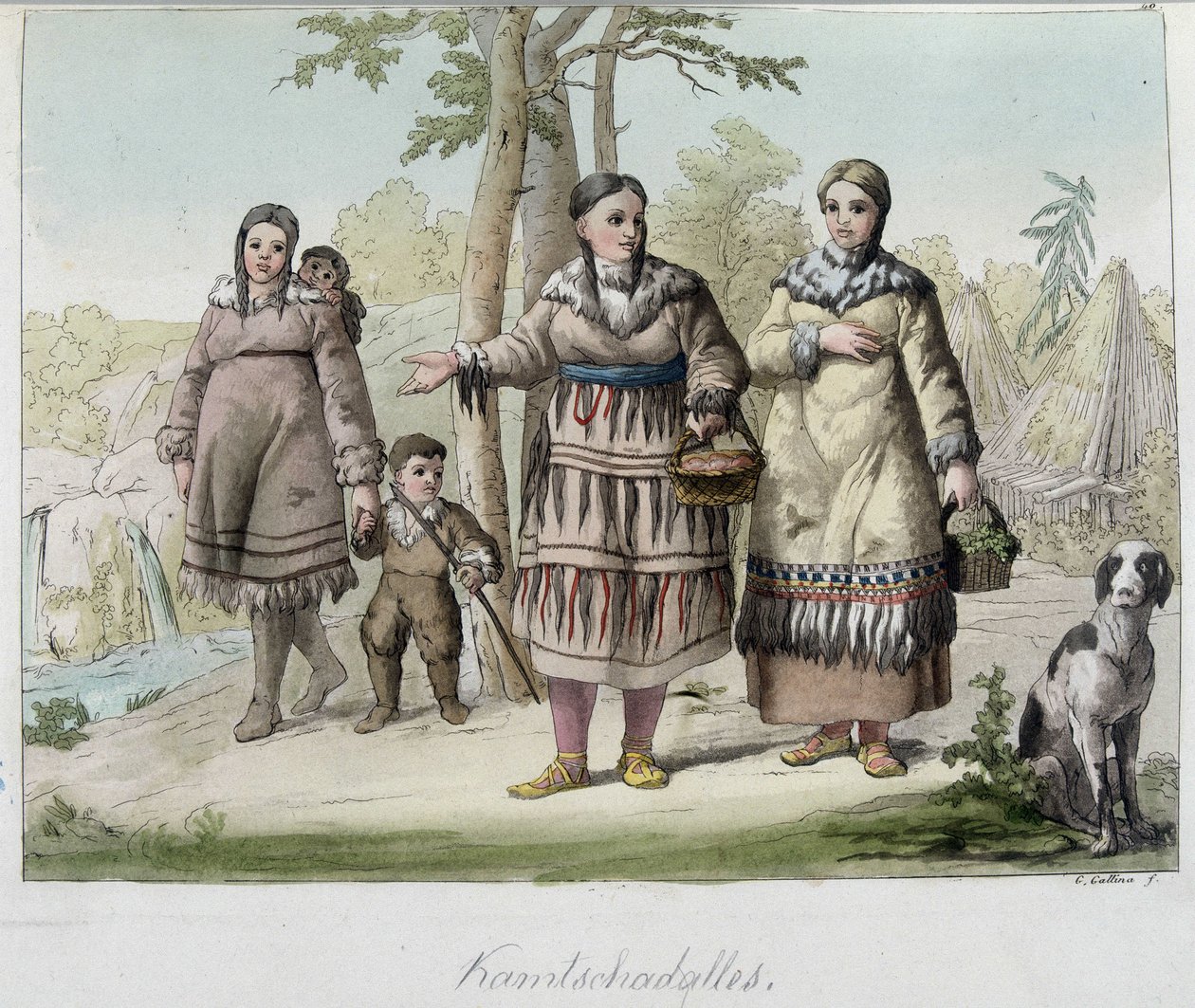 Kamtschadales (veya Kamtschadalles), Sibirya halkı. by Unknown artist