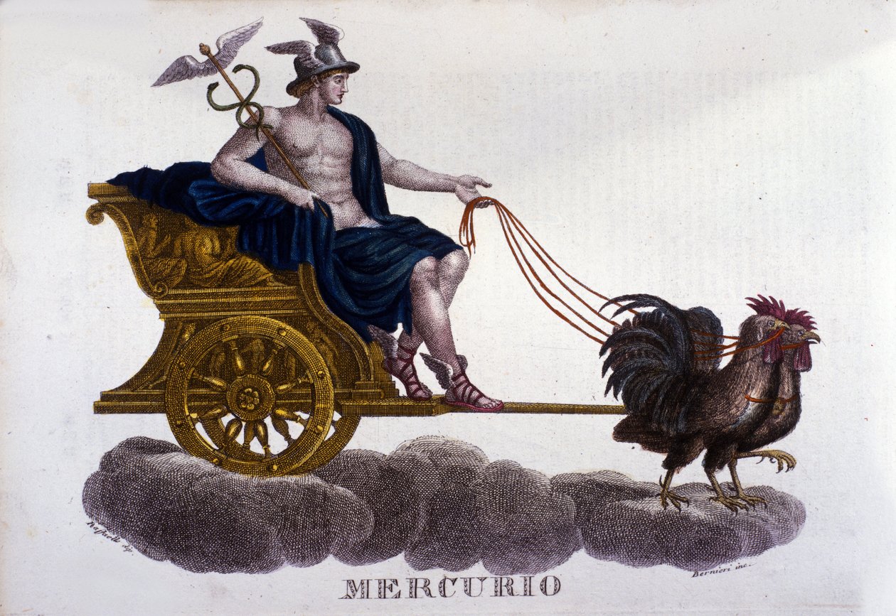 Merkür. 19. yüzyıl gravürü. by Unknown artist