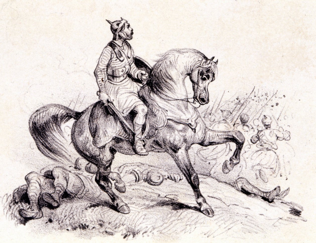 Merovée Hunları yener. by Unknown artist