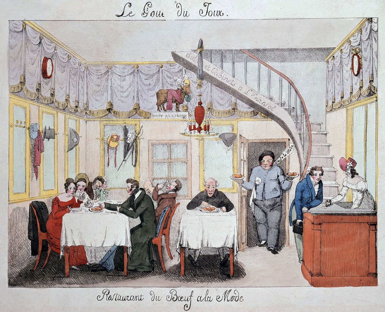 Restoran Salonu “” Modada Sığır Eti”” v. 1820 by Unknown artist