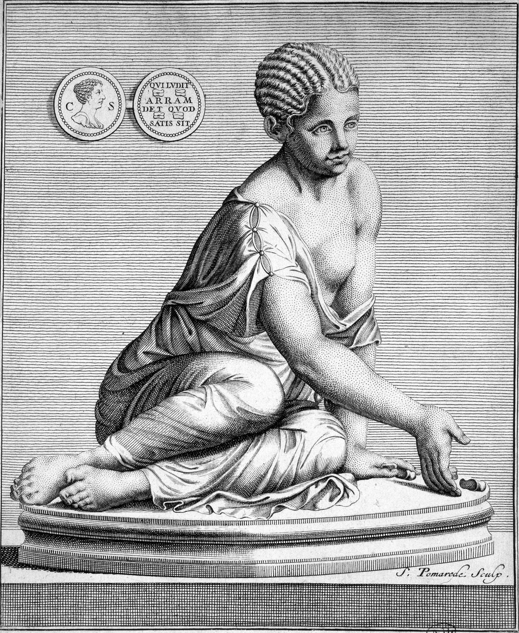 Antik oyun: osselets. by Unknown artist