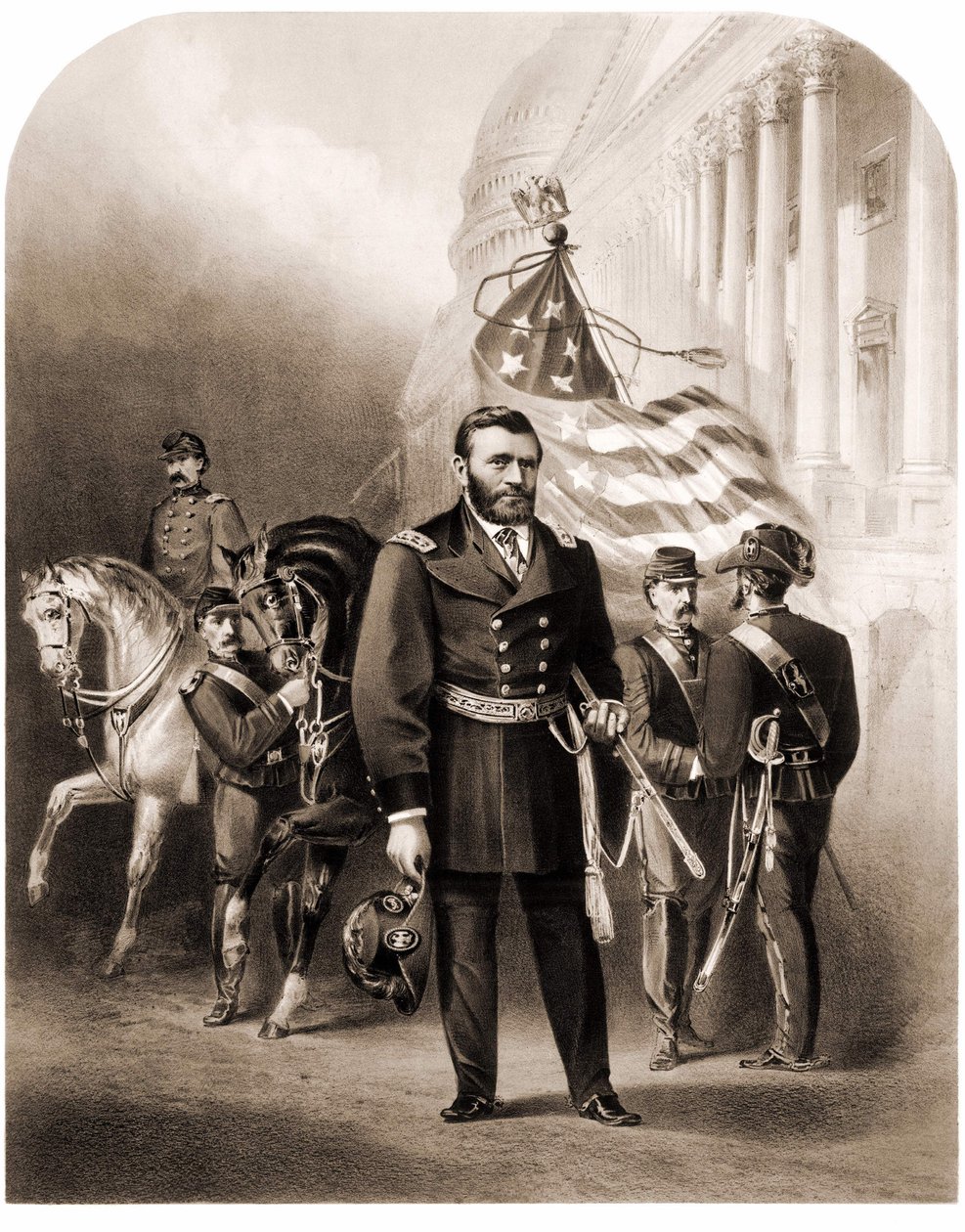 General Ulysses Grant (1822-1885), Amerikalı devlet adamı by Unknown artist