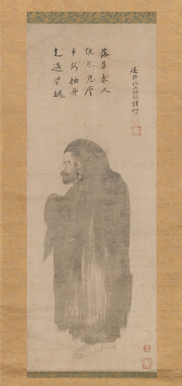 Bodhidharma, 16. yüzyılın sonu ve 17. yüzyılın başı. by Unkoku Tōgan