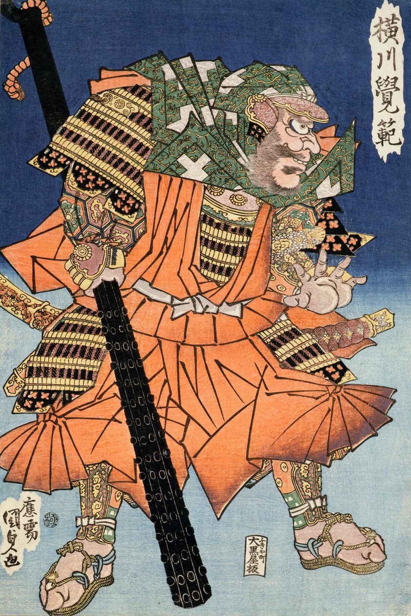 Savaşçı keşiş Yokogawa Kakuhan, pub. 1830 (renkli tahta baskı) by Utagawa Kunisada
