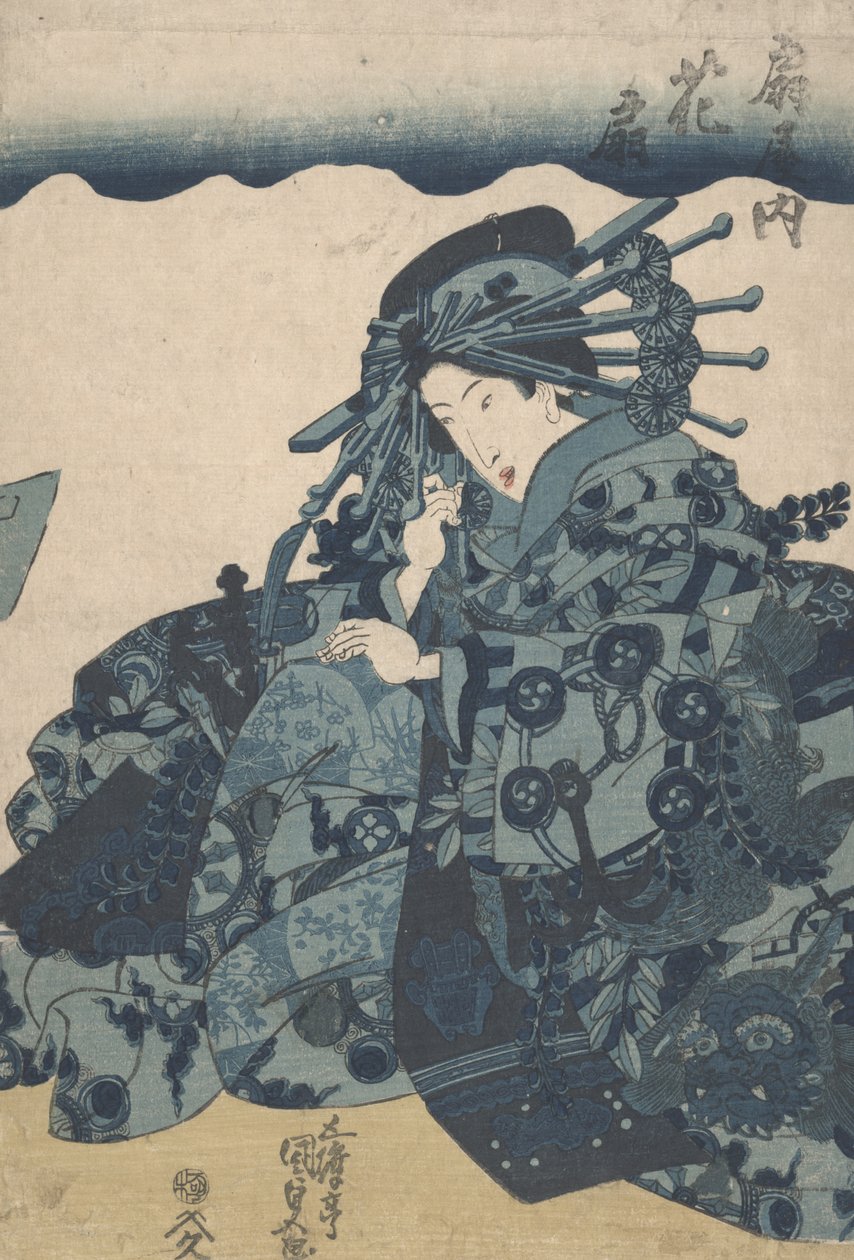 ಅಜ್ಞಾತ ಐಜುರಿ-ಇ ಪ್ರಿಂಟ್, ಸಿ.1830 ಟರ್ಕ್ by Utagawa Kunisada