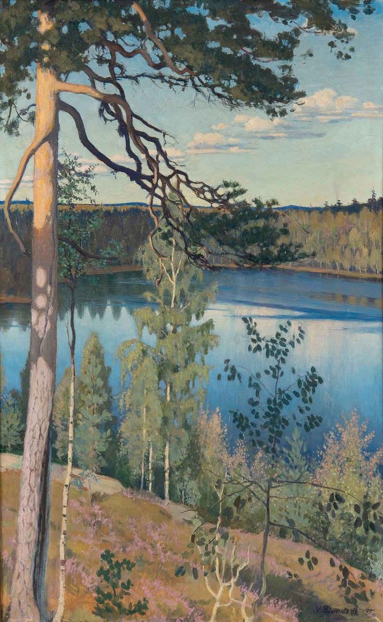 Vahşi Doğadaki Göl, 1895 by Väinö Alfred Blomstedt