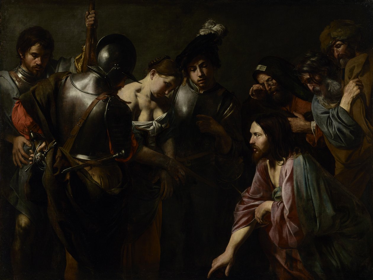 İsa ve Zina by Valentin de Boulogne