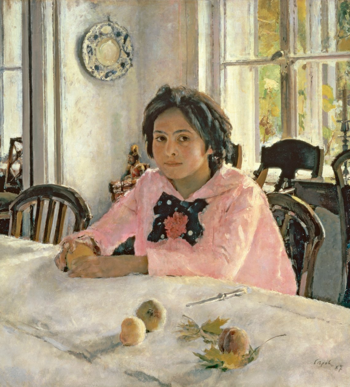 şeftalili kız by Valentin Aleksandrovich Serov